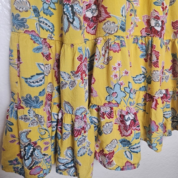 Lapis Yellow Floral Midi Dress - Picture 4 of 4